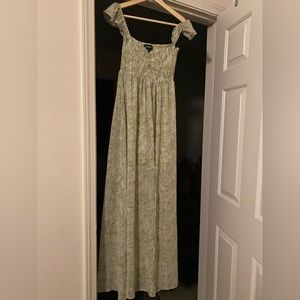 Miss matched size medium to small maxi dress off the shoulder